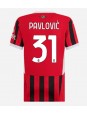 AC Milan Strahinja Pavlovic #31 Replika Hemmakläder Dam 2024-25 Kortärmad